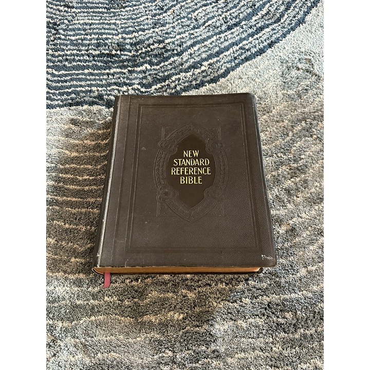 Vintage Holy Bible New Standard Reference Bible 1936 Family Bible Blue Ribbon