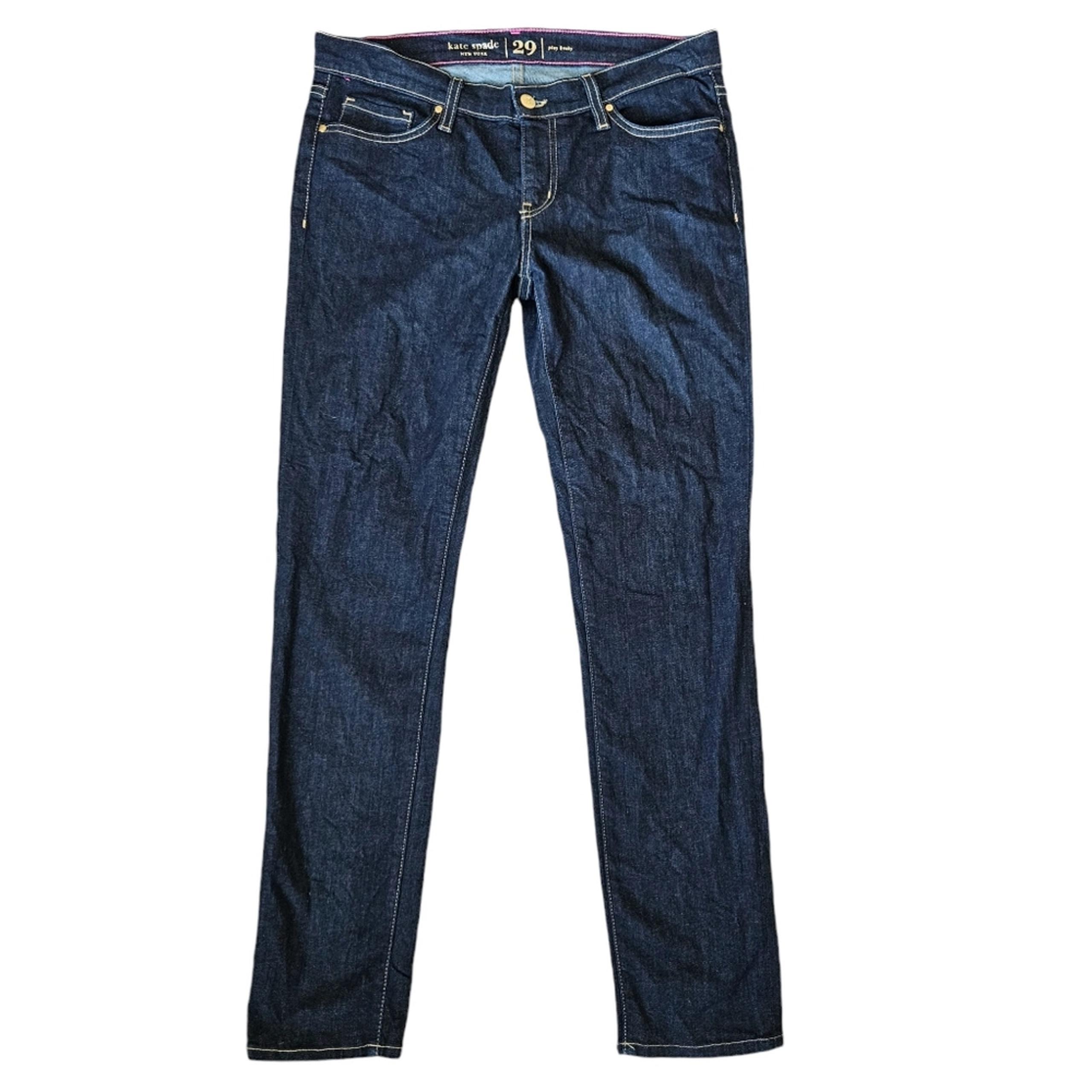 Kate Spade Broome Street Straight Jeans Womens 29 (8) Dark Blue