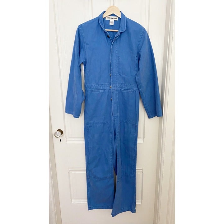 Caron Callahan Fincher Blue Jumpsuit