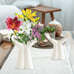 Unique white ceramic hand vase