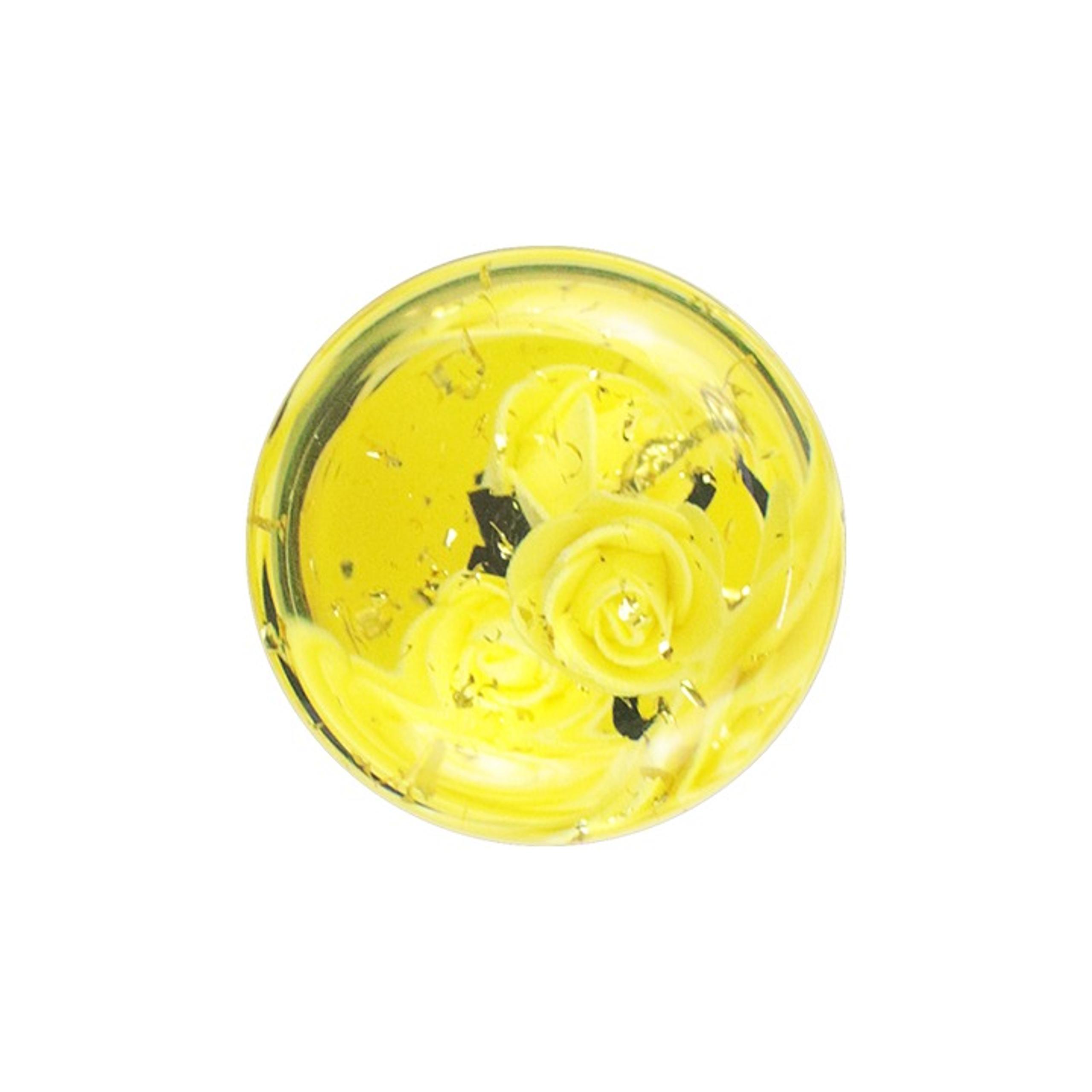 NEW UNIVERSAL 150MM JDM Yellow Glitter Rose Car Racing Gear Stick Shift Knob