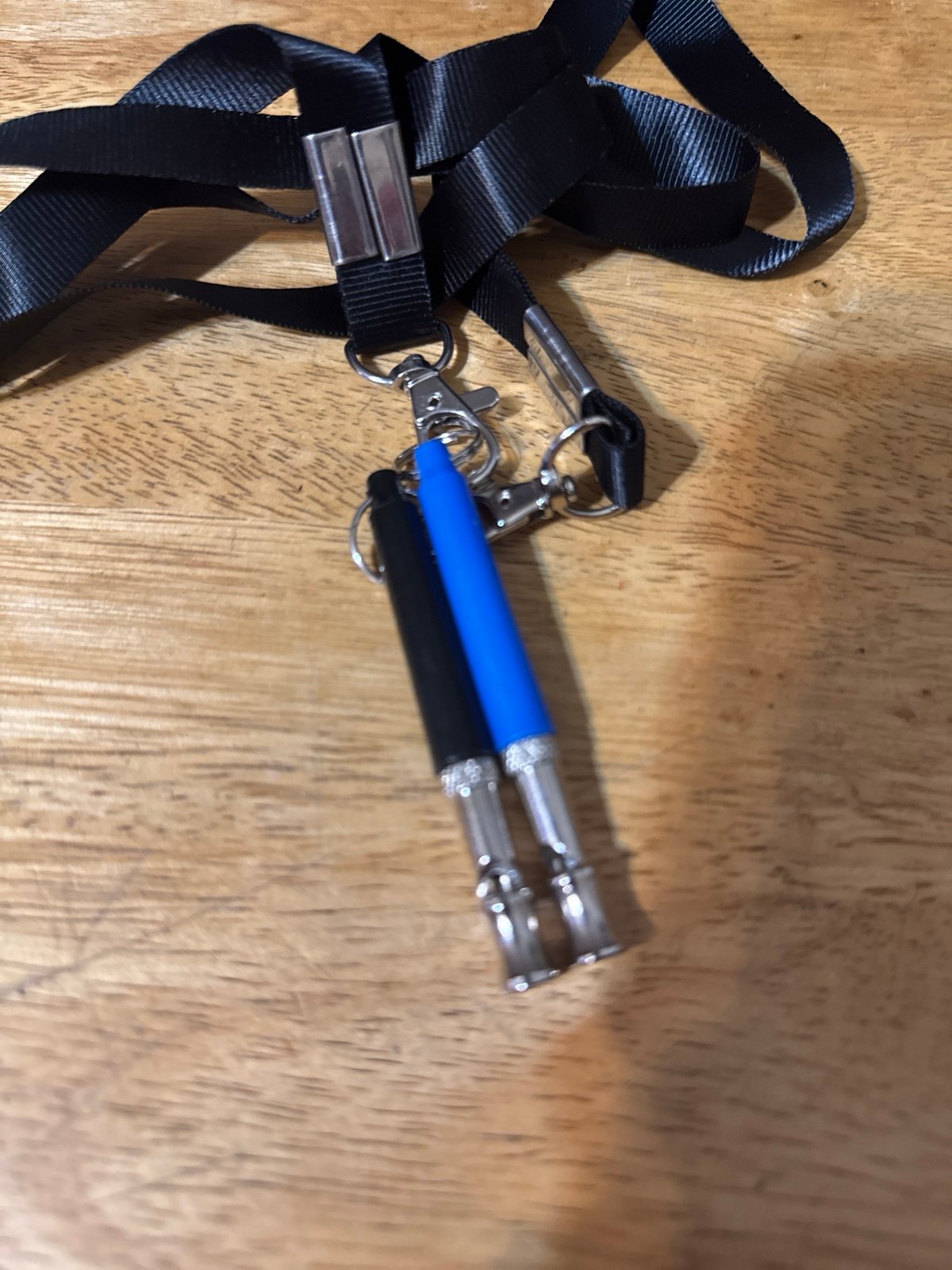 Set of 2 Pet Dog Animal Whistles: One Black & One Blue (NEW)