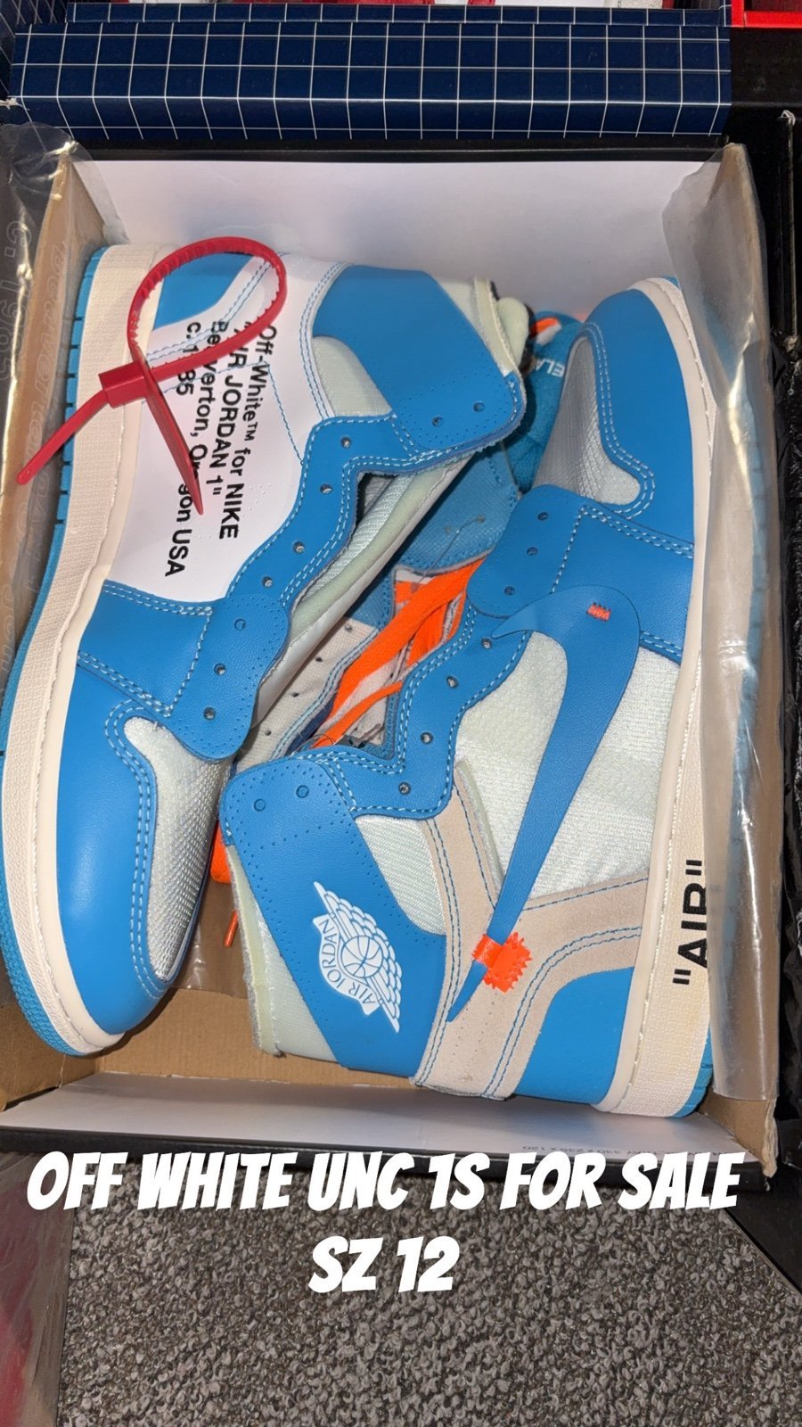 Jordan off white unc 1s