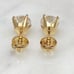 14k Gold 1 Carat Round Solitaire CZ Stud Earrings
