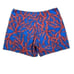 J. McLaughlin Blue & Orange Coral Reef Print Stretchy Pull On 5” Bike Short