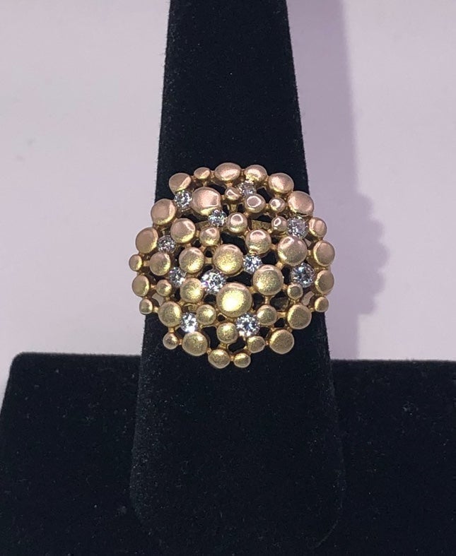 18k Pebble Ring SIZE 8
