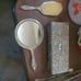 Silver jewerly box, brush and mirror