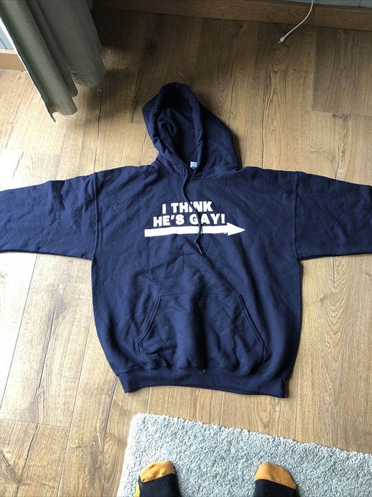 Funny Gay Printed Slogan Hoodie for Men