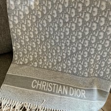 Grey Long Scarf Cashmere