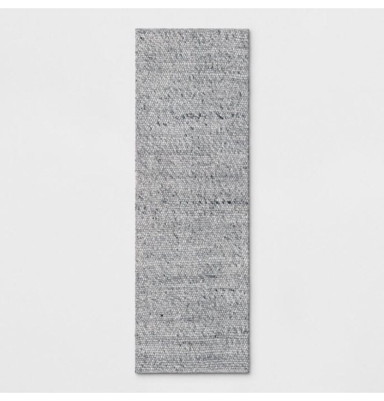 2’3”x7’ Chunky knit wool woven rug