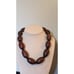 Vintage Chunky Hand Carved Oblong Wood Beaded Tribal Vibe 20 Necklace