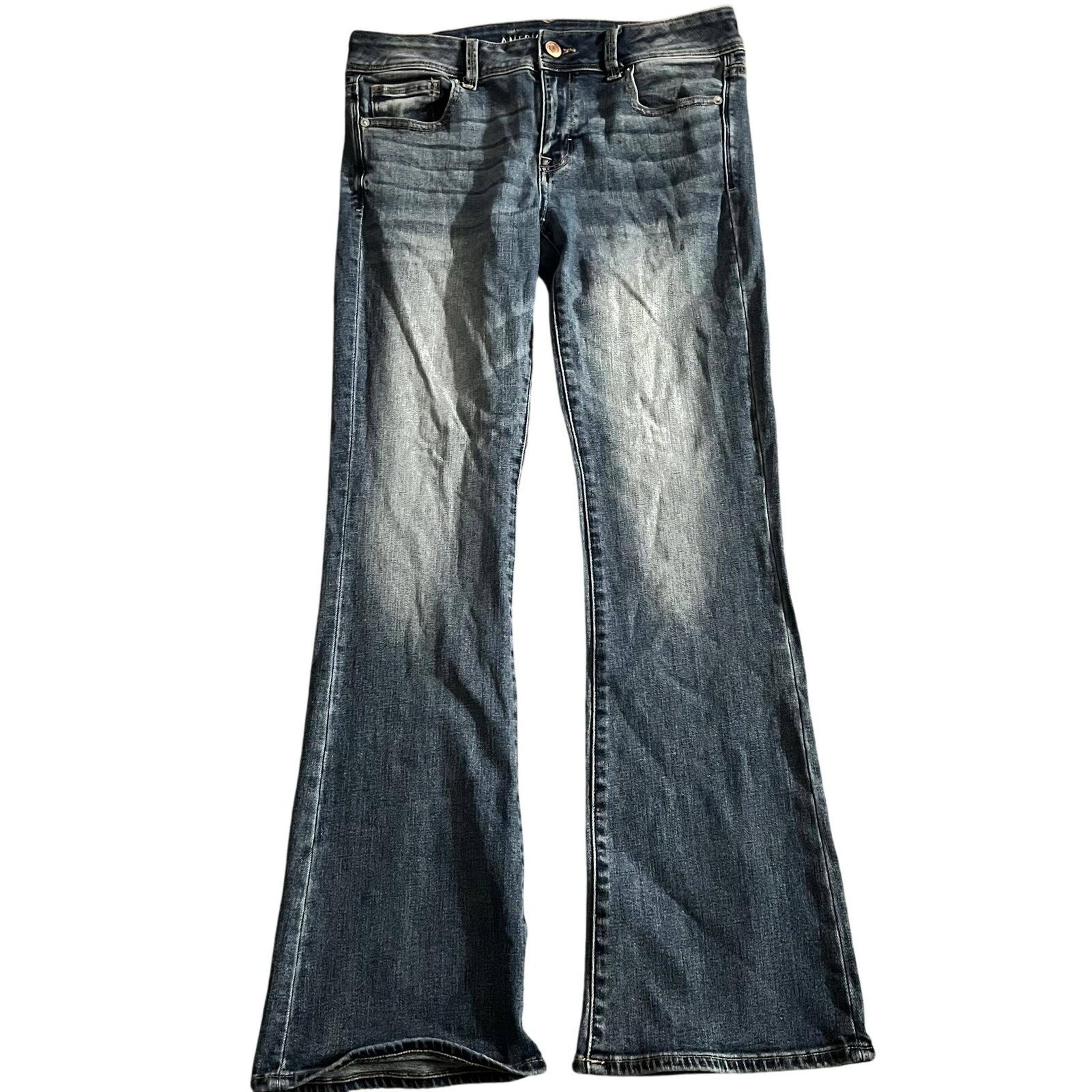American Eagle Super Stretch Kick Boot Jean 10 Regular Women’s Blue