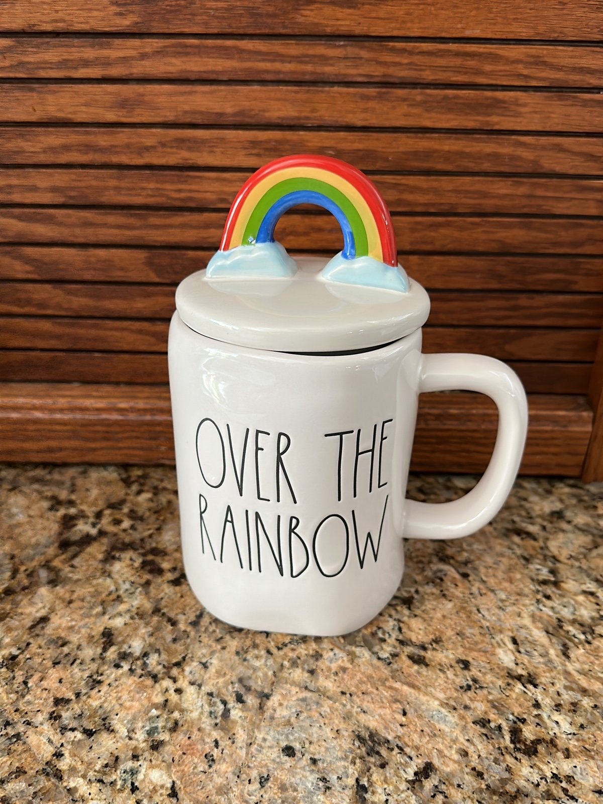 Rae Dunn Over the Rainbow Pride mug