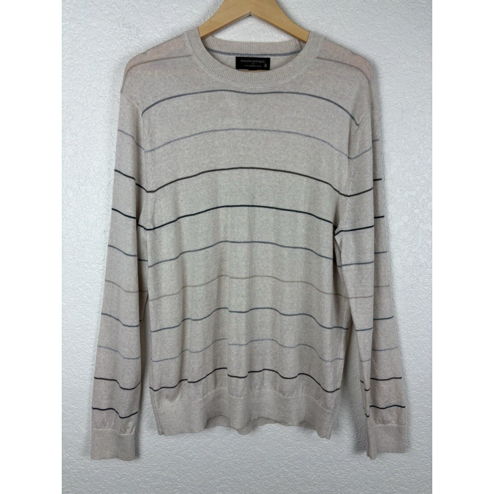 Banana Republic Merino Wool Men’s Sweater Size Large Preppy Grandpacore Grandpa