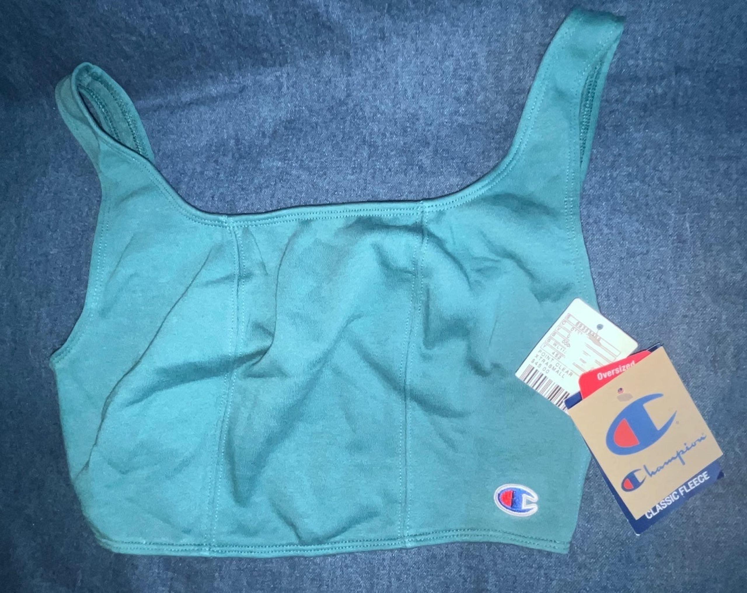 Champion green workout fleece top sz L nwt