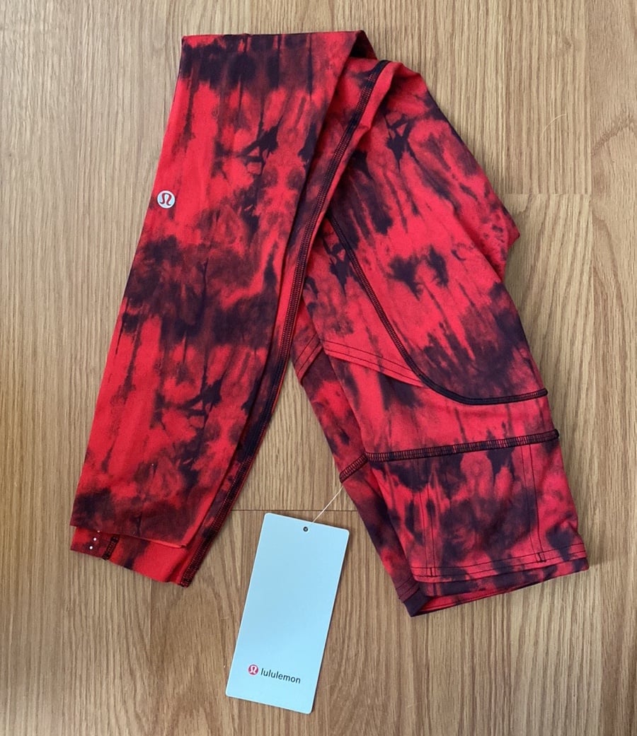❤️ Lululemon fast & free 25” leggings red game day