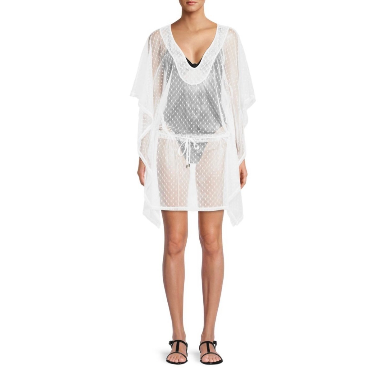 KARL LAGERFELD PARIS Sheer Caftan Cover Up NWT