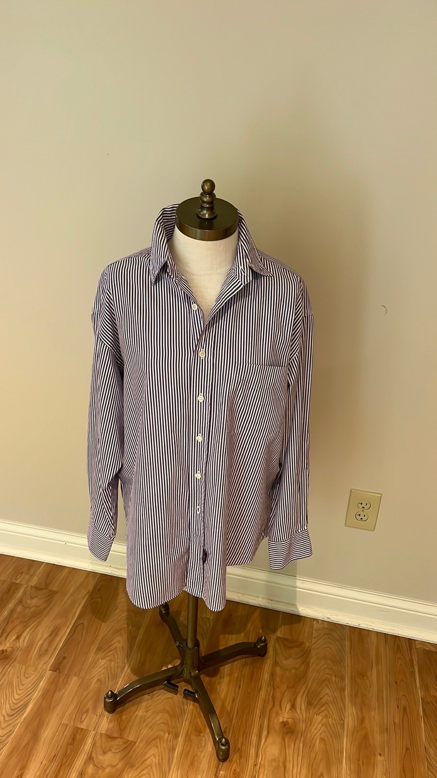 Ralph Lauren collection purple label menswear stripe purple shirt size 10