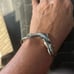 Sterling Silver 925 7” Dolphin Cuff Bracelet Signed Silver Cloud SC