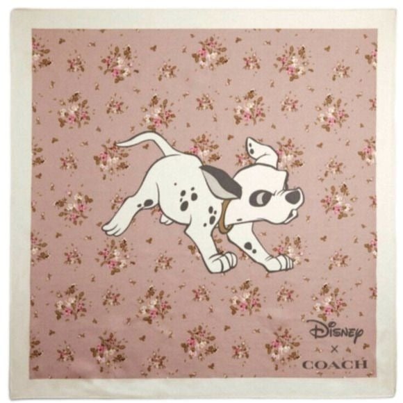 Coach x Disney Dalmation Silk Floral Scarf
