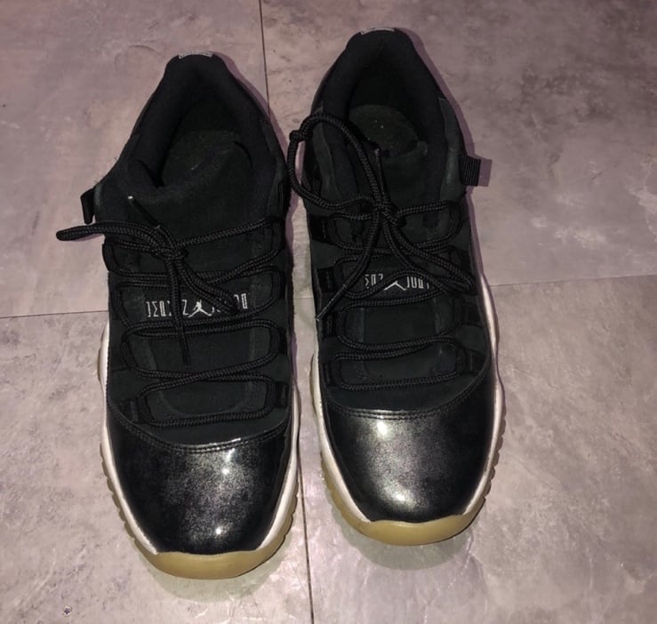 Nike air Jordan retro low baron 11s 4.5y black and white size 6 women gray