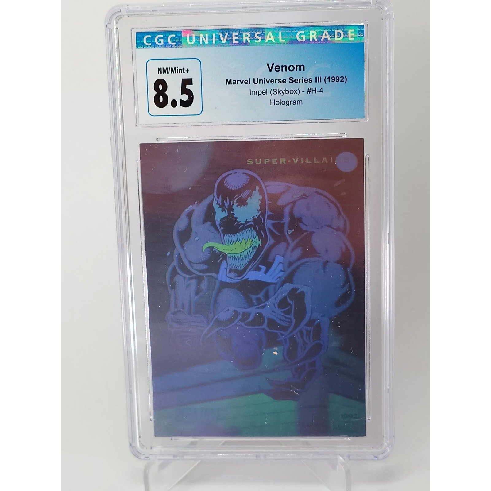 1992 Marvel universe Series III Hologram #H-4 VENOM CGC 8.5 impel (skybox)