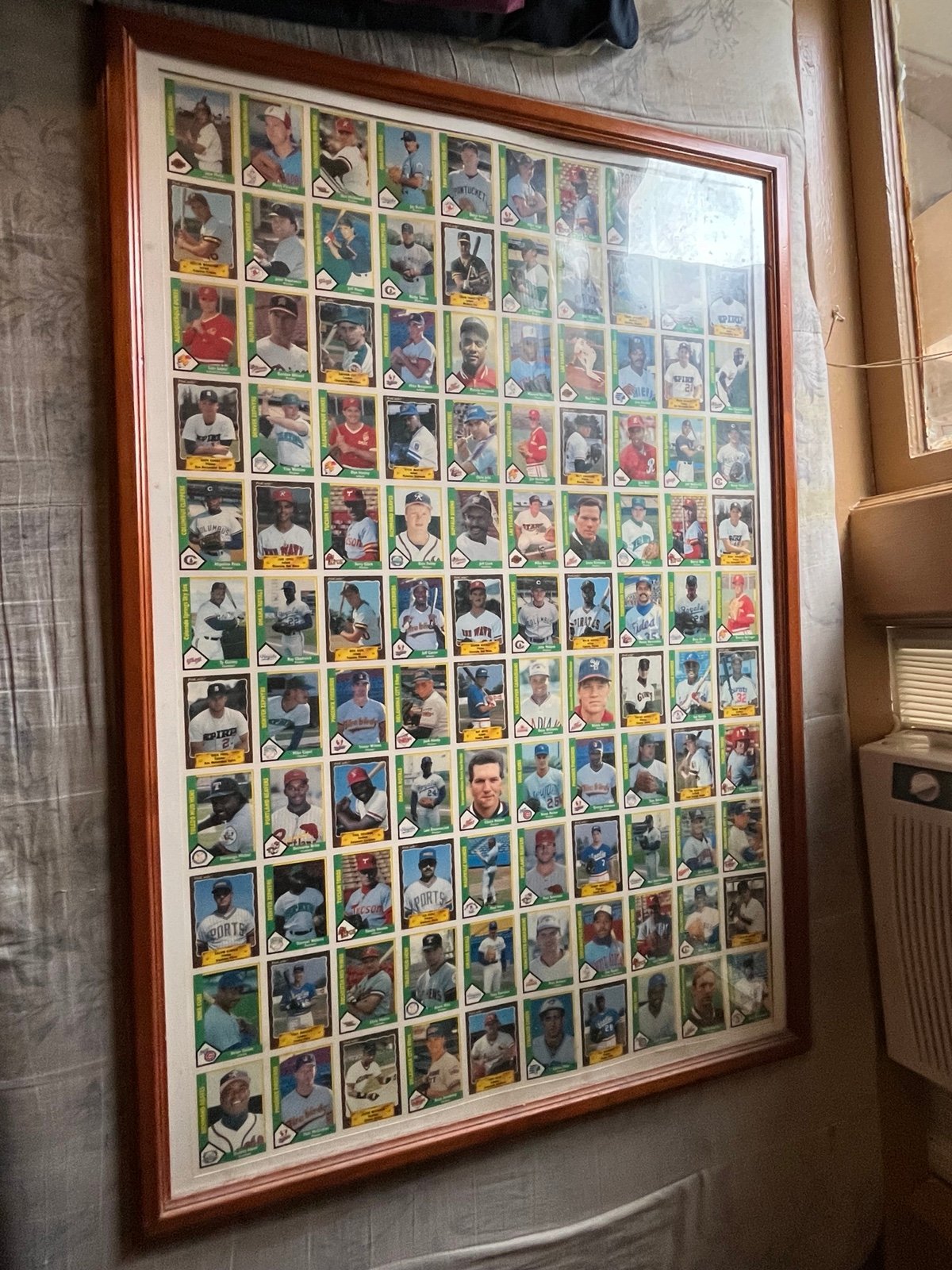 Baseball Players Cards Frame 24x18 wooden frame