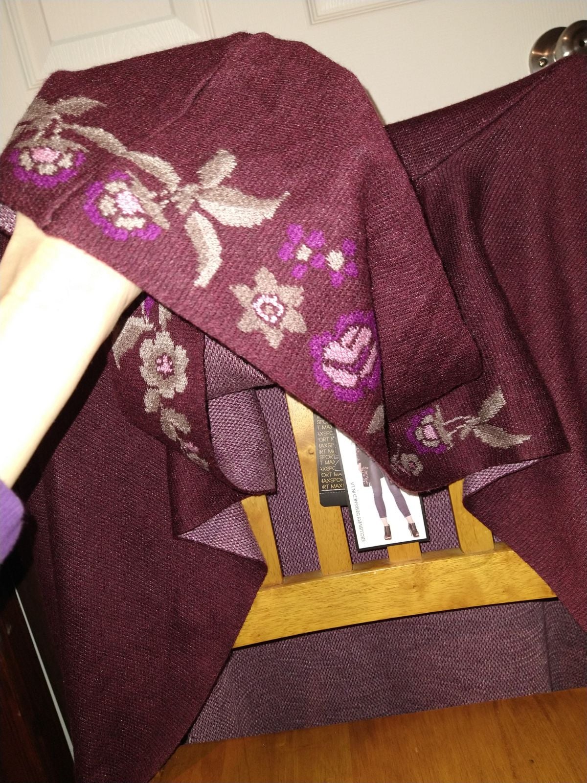 Burgundy Long Sweater Jacket