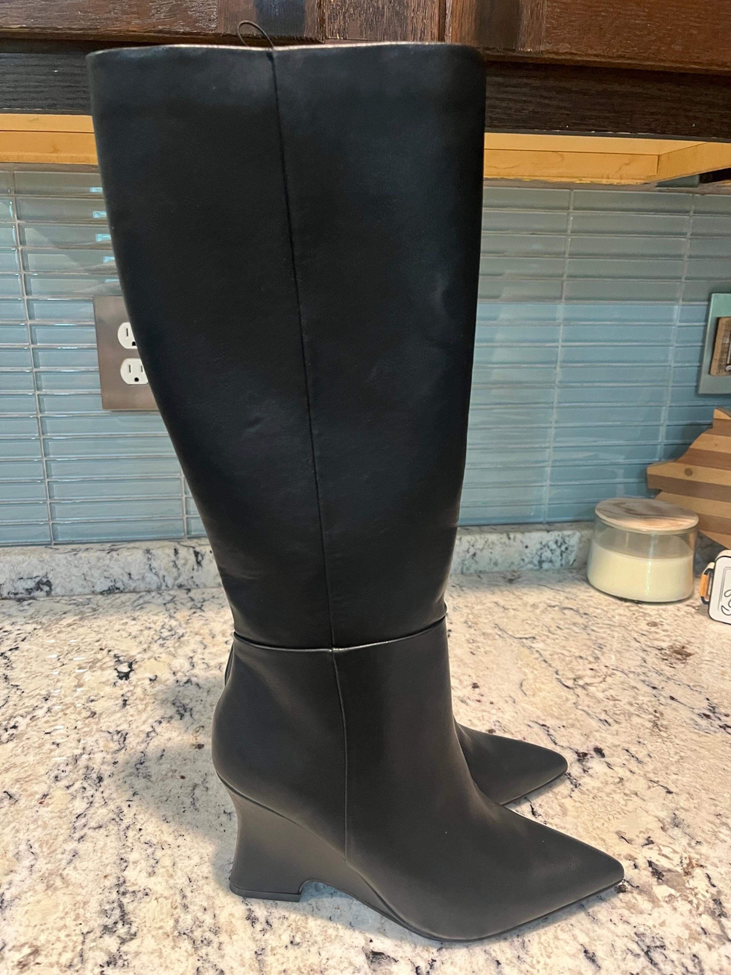 Worthington Womens Shari Wedge Heel Dress Boots