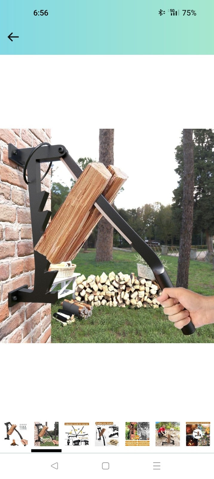 Wall Mounted Firewood Kindling Splitter Softwood Splitter Portable Manual Fire W