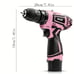 12V Pink Cordless Drill Driver Set, Electric Drill, Various Speed-BJIY78092