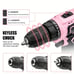 12V Pink Cordless Drill Driver Set, Electric Drill, Various Speed-BJIY78092