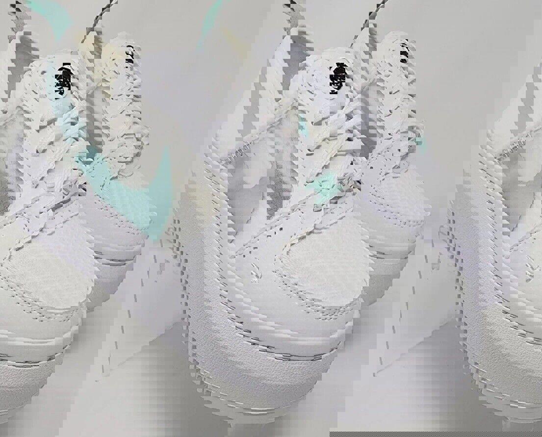 Nike Court Vision Alta TXT White Green Sneakers Wmn Size 9.5