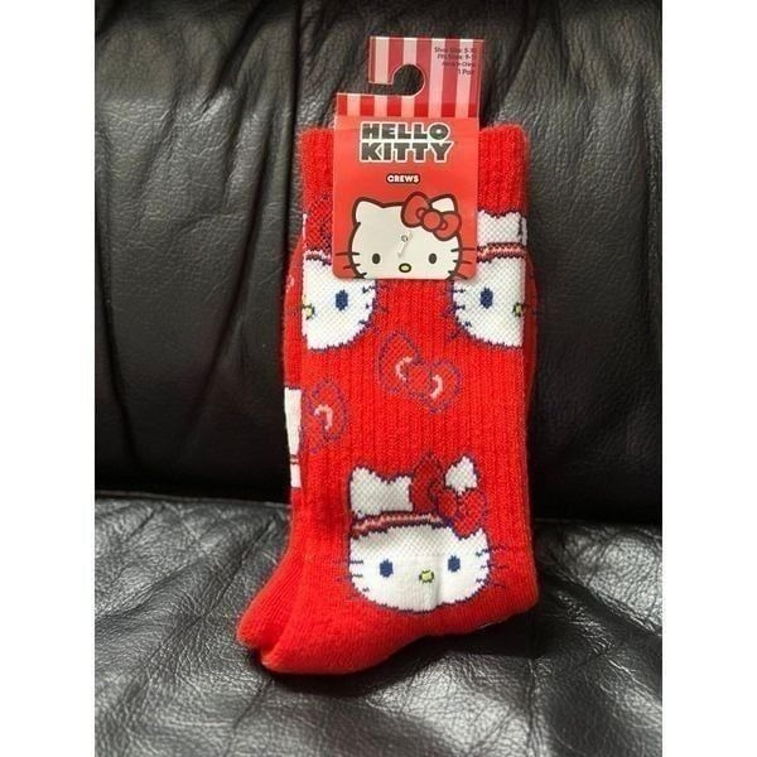 Sanrio Hello Kitty Sporty Allover Print Crew Socks