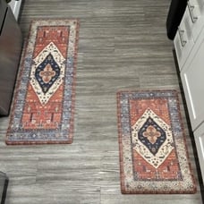 Farmhouse Kitchen Mats,Anti Fatigue Kitchen Rugs Sets of 2, Non Slip Waterproof