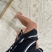 NWT Rag & Bone Jacklin Silk Draped Striped Dress in Navy Stripe 495