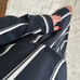 NWT Rag & Bone Jacklin Silk Draped Striped Dress in Navy Stripe 495