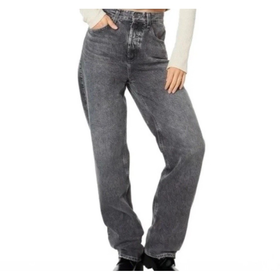 AG Adriano Goldschmied Clove Relaxed Vintage Straight Blk Grey Jeans Sz 23 #19