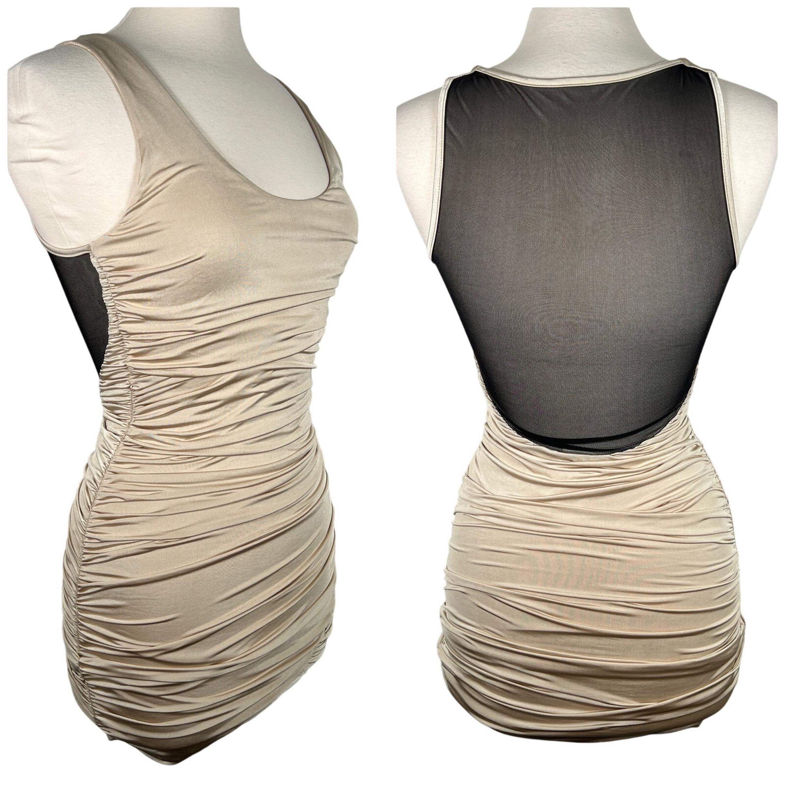 NEW! Arden B Mesh Back Crystal Bodycon Mini Dress S Sleeveless Cocktail $59
