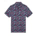 NWT G/Fore Palm Fronds Tech Pique Slim Fit Golf Polo Shirt Blue Red XXL 120