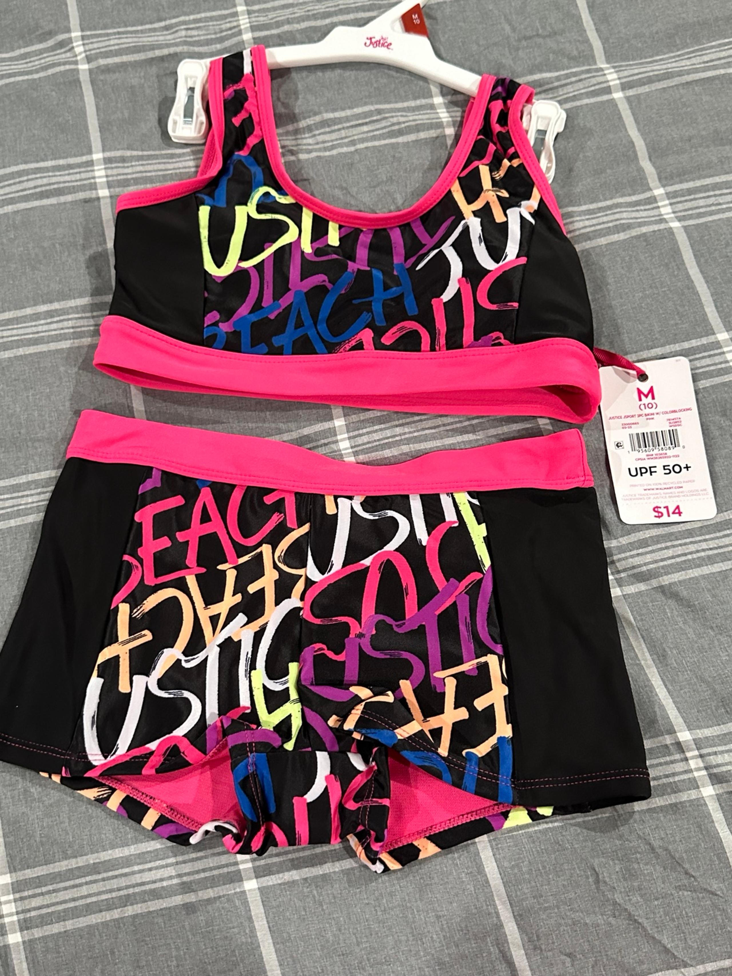 New Girls Size 10 Justice Bathing Suit