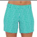 Spanx Womens Sunshine Shorts 6 50213R Polka Dot Kelly Green Flat Front Size L