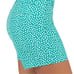 Spanx Womens Sunshine Shorts 6 50213R Polka Dot Kelly Green Flat Front Size L