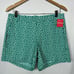 Spanx Womens Sunshine Shorts 6 50213R Polka Dot Kelly Green Flat Front Size L