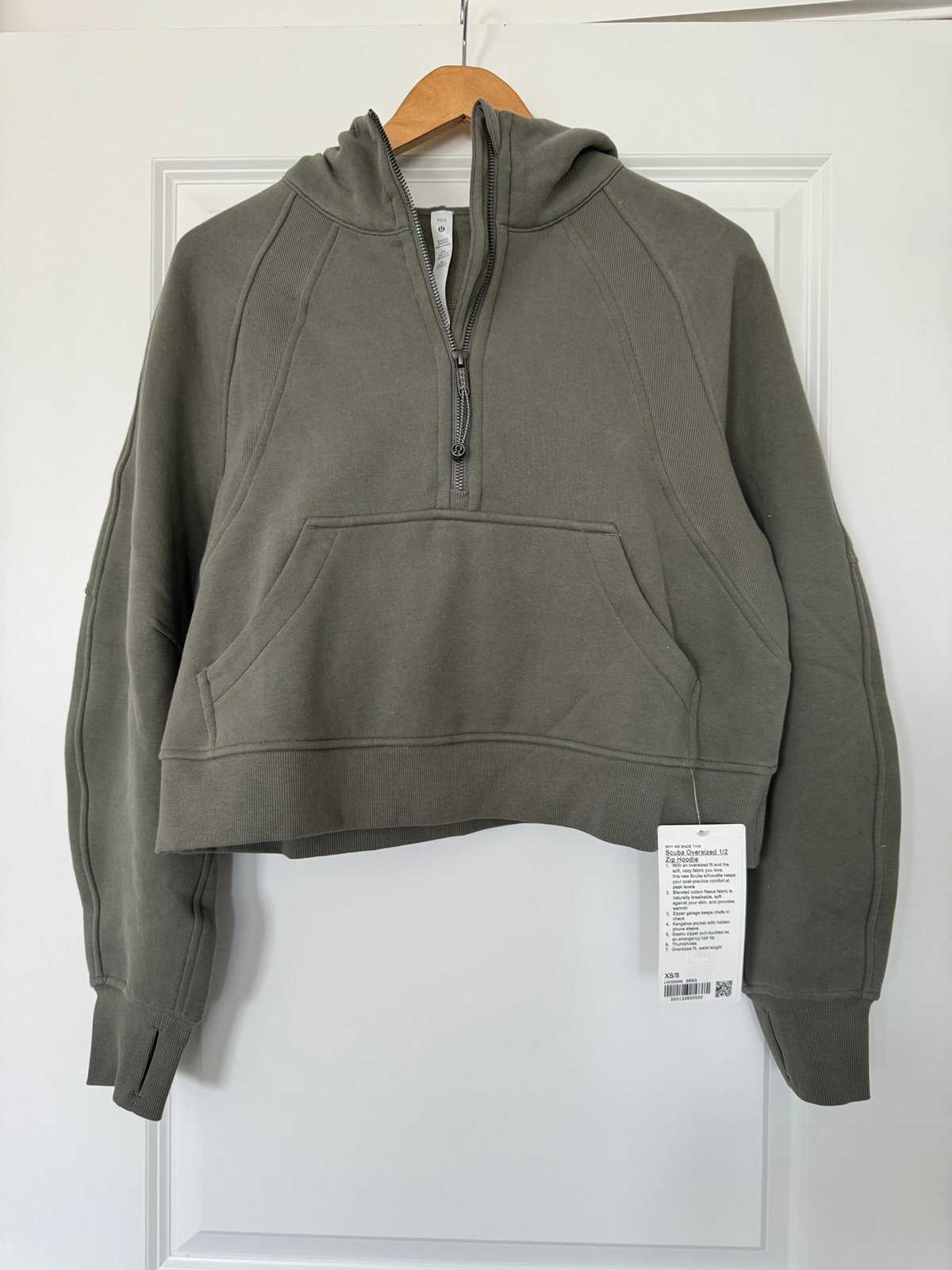 Lululemon Scuba Oversized Half-Zip Hoodie Grey Sage
