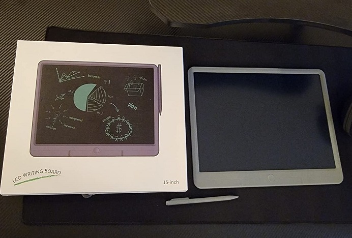 New LCD Writing Tablet 15 Inch, Erasable Electronic Writing Pad, Large Doodle