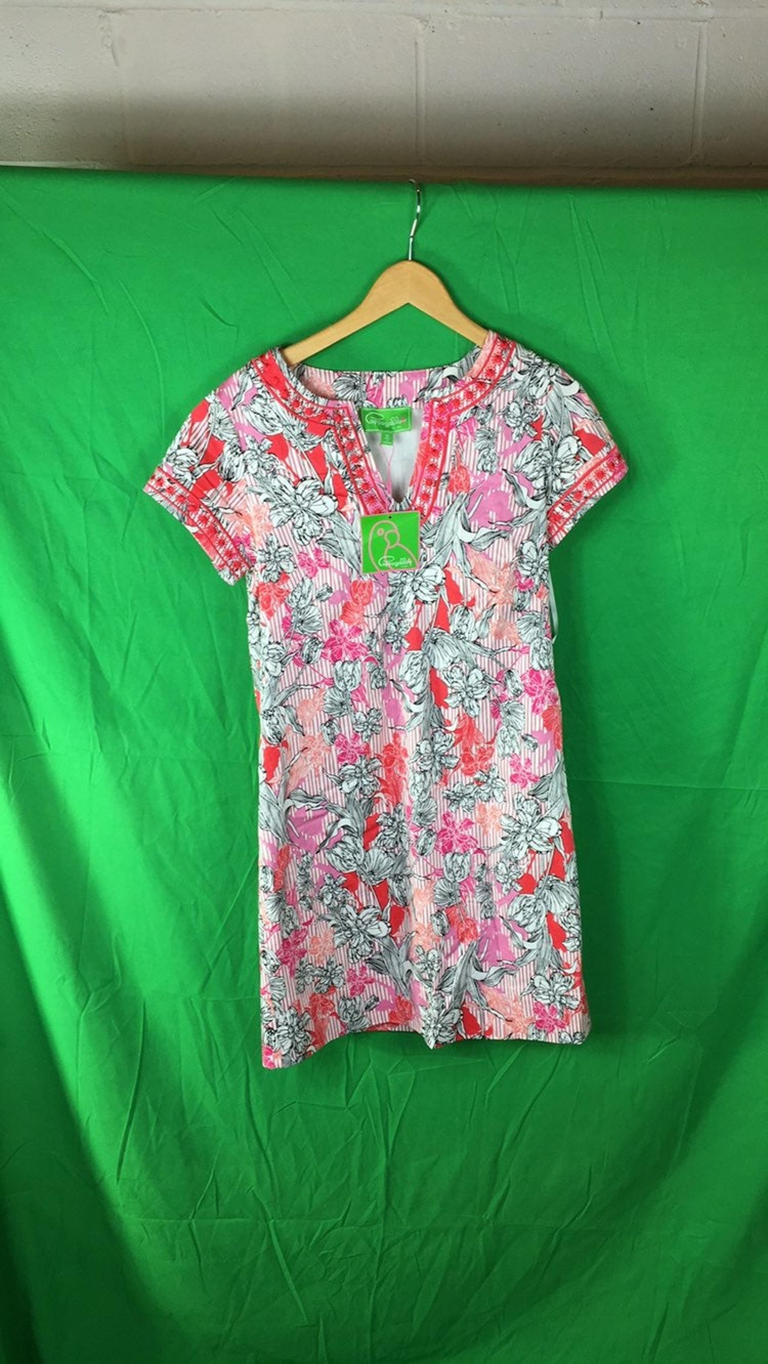 Pappagallo pink floral dress size 8 NEW