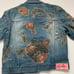 Lili Nucci Vintage Frilly Fairycore Embellished Chiffon Lace Sleeve Denim Jacket