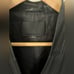 Alexander Wang Black Leather Mixed Media Button Front Blazer Jacket Size 4