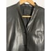 Alexander Wang Black Leather Mixed Media Button Front Blazer Jacket Size 4